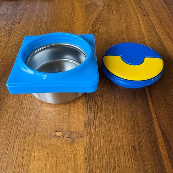 OMIEBOX Kids Lunch Box Blue Yellow School Bento Snacks Omie Snack Child Lunchbox - Picture 4 of 14